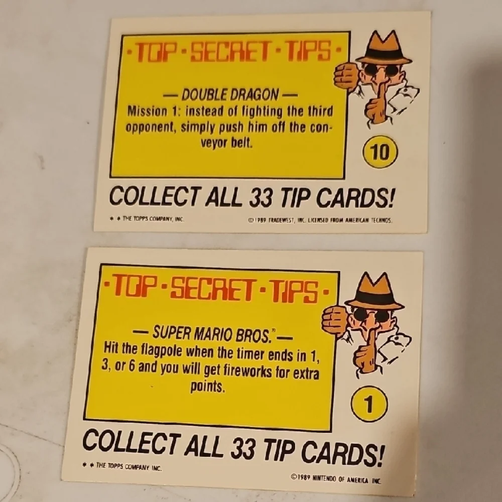 Nintendo Yellow Retro Game Stickers Cards - Zelda and Mario